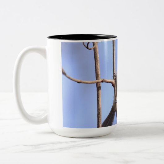 タフテッドタイトマウスの写真を持つ2つのトーンマグカップ ツートーンマグカップ (左)