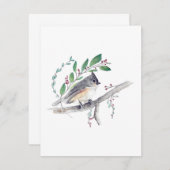 タフテッドタイトマウスの水色ノートカード (正面/裏面)