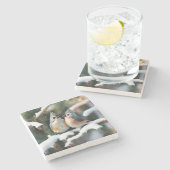 タフテッドタイトマウスカップル ストーンコースター (横)