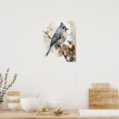 タフテッドタイトマウスバードアートプリントポスター ポスター (キッチン)