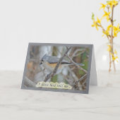 タフテッドタイトマウス退職祝い カード (黄色い花)