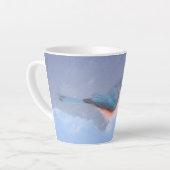 タフテッドティ絵画トマウスズ – かわいいオリジナルドッグアート カフェラテマグ (左アングル)