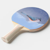 タフテッドティ絵画トマウスズ – かわいいオリジナルドッグアート 卓球ラケット (正面アングル)