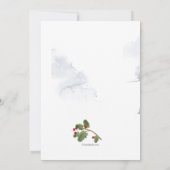 タフテッドバードオンベリーブランチホリデームービングアヌン 招待状 (裏面)