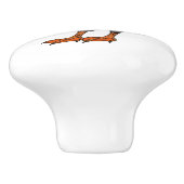 タフテッドパフィン鳥の漫画イラストレーション セラミックノブ (側面)