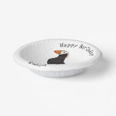 タフテッドパフィン鳥の漫画イラストレーション ペーパーボウル (傾斜あり)