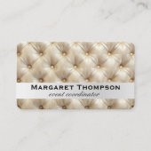 タフテッドファブリッククッション背景 | 内張り 名刺 (正面)