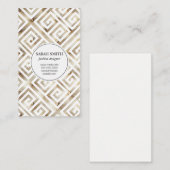 タフテッドファブリッククッション/金ゴールドメタリック 名刺 (正面/裏面)