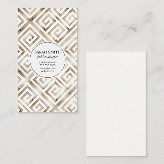 タフテッドファブリッククッション/金ゴールドメタリック 名刺 (正面/裏面)