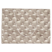 タフテッドレザーアイボリーパール金属グラムラグジュアリー ラージペーパーバッグ (裏面)