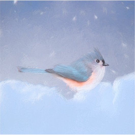 タフテッド絵画タイトマウス – Cuteオリジナルドッグアート シール (正面)