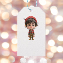 タフデイクリスマス小妖精や小人ホワイトギフトラベル