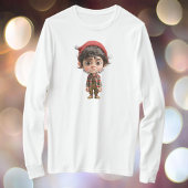 タフデイクリスマス小妖精や小人女子ティー Tシャツ