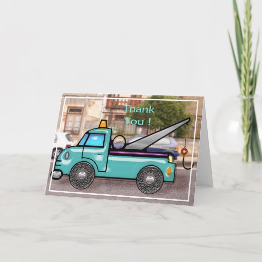 タフトウ車通り感謝してい サンキューカード (正面)