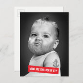 タフベイド男の赤ちゃん ポストカード (正面/裏面)