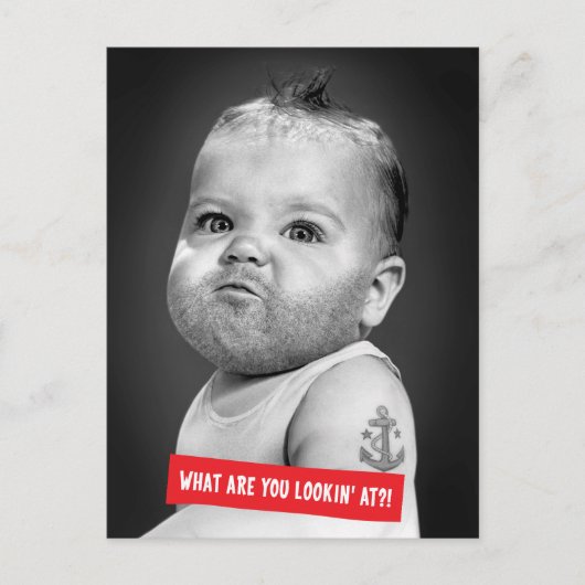 タフベイド男の赤ちゃん ポストカード (正面)