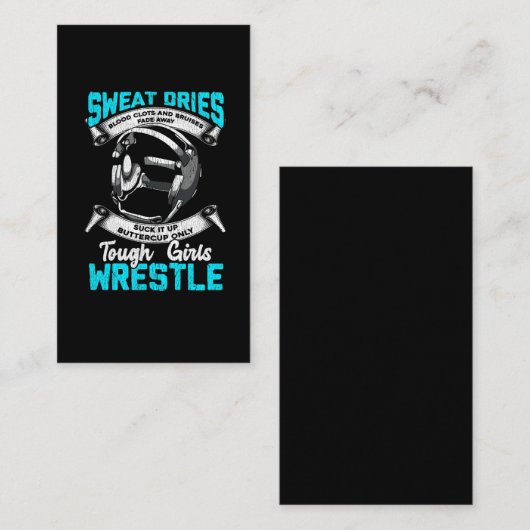 タフレスリングガール贈り物でスポーツウーマン 名刺 (正面/裏面)