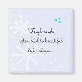 タフ感動的ライフ引用文 マグネット (正面)