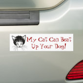 タフ猫バンパーステッカー バンパーステッカー (車上)