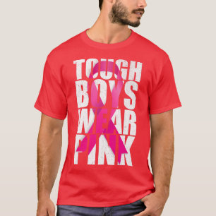 タフ男の子衣服ピンクリボンピンク乳癌Awa Tシャツ