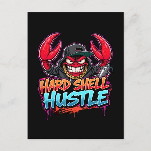 タフ通りカニ落書ストリートウェアデザイン シーズンポストカード (正面)