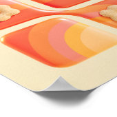 タフ鮮やかトフラワー3Dアートプリント – 正方形フォーマット ポスター (角)