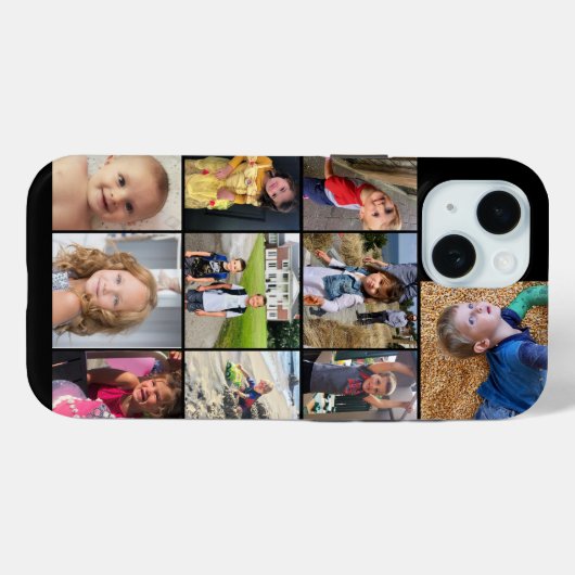 タフiPhoneファミリーの写真コラージュ Case-Mate iPhoneケース (裏面 (横))