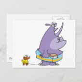 タブおもしろいタビーのタイム・ラインの漫画 ポストカード (正面/裏面)