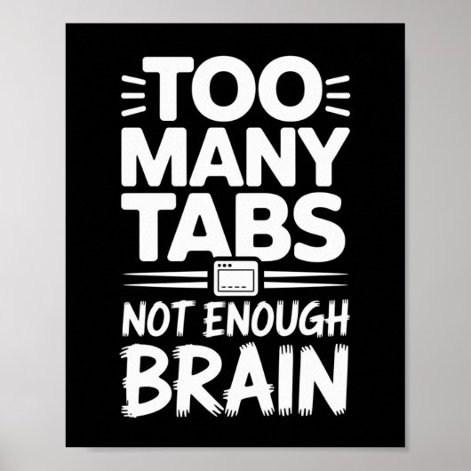 タブが多すぎて脳が足りない ポスター (正面)
