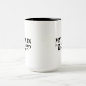 タブが多すぎる | おもしろ過剰思考脳 マグカップ (中央)