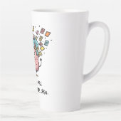 タブが多すぎる – 面白い脳デザイン カフェラテマグ (右)