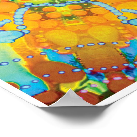 タブキネティックコラージュ万華鏡のように千変万化するパターンポスター ポスター (角)