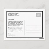 タブスタイリッシュの結婚サンキューカード ポストカード (裏面)