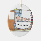 タブタイム、3人の子どもパパ セラミックオーナメント (右)