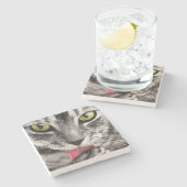 タブビーキャットリキングポーウ ストーンコースター (横)