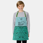 タブリエ·エンファント·モチーフ部族 エプロン (着用した状態)