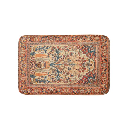 タブリツツリーオブライフペルシャ絨毯プリント バスマット (正面)