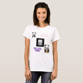 タブレットと可愛いパンダ Tシャツ (正面フル)