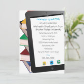 タブレットの卒業生の卒業の招待状 招待状 (スタンド正面)