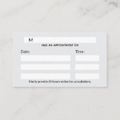 タブレットボックスピルプロフェッショナルメディカルクロスグリーン 予約カード (裏面)