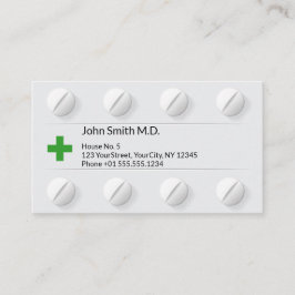 タブレットボックスピルプロフェッショナルメディカルクロスグリーン 予約カード