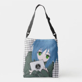 タブレット付きの女の子 クロスボディバッグ (裏面)