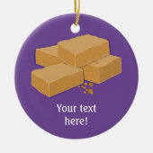 タブレット – スコットランドのファッジのような治療 – 追加文字 セラミックオーナメント (正面)