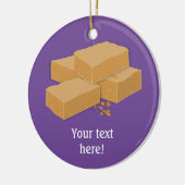 タブレット – スコットランドのファッジのような治療 – 追加文字 セラミックオーナメント (左)