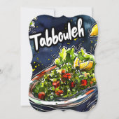 タブレ地中海のビーガンサラダتبولة 招待状 (正面)