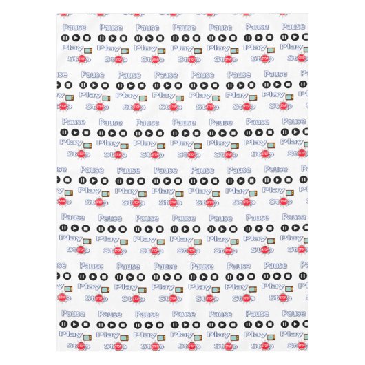 タブレ遊クロ停ストップ止 テーブルクロス (正面)