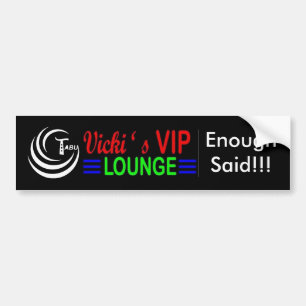 タブーの黒いバンパーステッカーVIP バンパーステッカー
