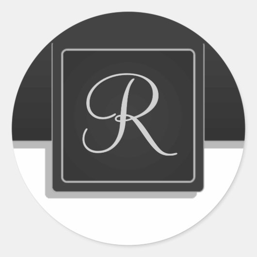 タブ付きイニシャル封筒用シール ラウンドシール (正面)