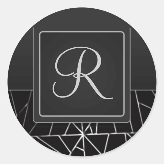 タブ付きイニシャル封筒用シール ラウンドシール (正面)