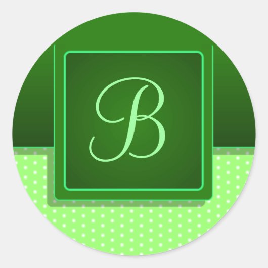 タブ付きイニシャル封筒用シール ラウンドシール (正面)